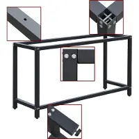 Wiltec Werkbankgestell 150 x 50 x 80 cm, Tischgestell belastbar bis 250 kg, Werkbank Untergestell mit höhenverstellbaren Füßen bis 83,5 cm
