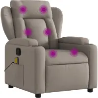 Syfax Massage-Relaxsessel Taupe Stoff
