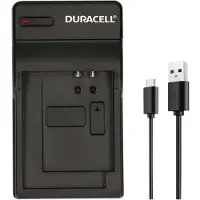 Duracell DRO5945, USB, Indoor Batterieladegerät, Olympus E-400, Olympus PEN E-PL1, Olumpus PEN E-P1, Fujifilm FinePix S100FS, Schwarz, 5 V, 5 V