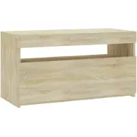 Syfax TV-Schrank mit LED-Leuchten Sonoma-Eiche 75x35x40 cm