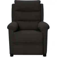 Syfax Massagesessel Schwarz aus Stoff mit manueller Liegefunktion, Vibration und Fernbedienung, 74x101,5x92 cm