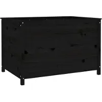 Syfax Hochbeet Schwarz 119,5x82,5x78 cm Massivholz Kiefer