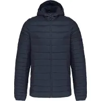 Kariban Leichte Herren-Steppjacke mit Kapuze