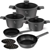 Berlinger Haus BH8140, Gemischtes Set, Schwarz, Aluminium, Titan Pro, Schwarz, 20 cm