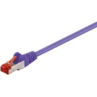 Goobay CAT 6 Patchkabel, S/FTP (PiMF), Violett, 0,25 m, LSZH halogenfrei, Kupfer