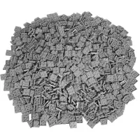 LEGO 1000 Stück Bauplatten, 2x2, Hellgrau