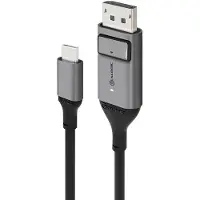 Alogic ULCDP01-SGR, 1 m, DisplayPort, USB Typ-C, Männlich, Männlich, Gerade