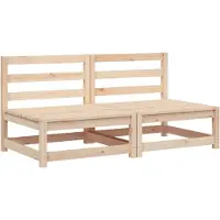 Syfax Gartensofas ohne Armlehnen 2 Stk. 70x70x67 cm Massivholz Kiefer