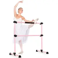 Costway Ballettstange freistehend, Ballet Bar höhenverstellbar, Ballett Barre aus Eisen, Stretch Barre bis 50KG belastbar, ideal für Kinder und Erwachsene