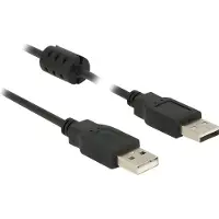DeLOCK USB 2.0 Typ-A auf Typ-A Kabel 2m schwarz doppelt geschirmt