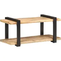 The Living Store TV-Schrank 90x40x40 cm Raues Mangoholz