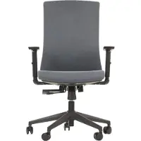Stema Ergonomischer Bürodrehstuhl TONO, Nylongestell, verstellbare Armlehnen, Graphit