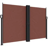 Syfax Seitenmarkise Ausziehbar Braun 160x1000 cm
