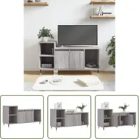 The Living Store TV-Schrank Grau Sonoma 100x35x55 cm Holzwerkstoff