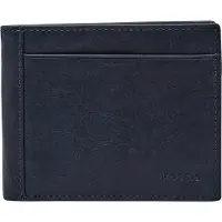 Fossil Leder Kartenhalter Neel Bifold With Flip ID Navy blau