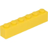 LEGO 250 Stück 3009 Stein Brick 1x6 Part Basic Steine 250 Gelb