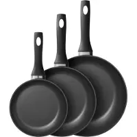 Berghoff 1100097, Rund, Allzweckpfanne, Schwarz, Aluminium, Essentials, Aluminium