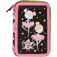 Derform Ballerina Federtasche 2 Fach Federmäppchen Stifte Etui Federmappe Ballett Tänzerin