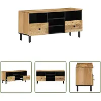 The Living Store TV-Schrank 100x33x46 cm Massivholz Mango