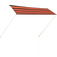 Syfax Einziehbare Markise 300×150 cm Orange und Braun