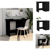 vidaXL Schreibtisch Schwarz 100x50x76 cm Holzwerkstoff - Schreibtische