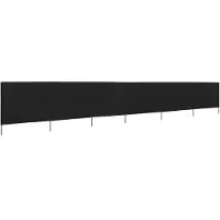 Syfax 6-teiliges Windschutzgewebe 800 x 160 cm Schwarz