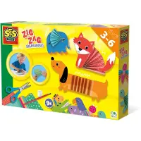SES Creative Zick-Zack-Origami-Tiere, Origami-Set für Kinder, 3 Jahr(e), Karton