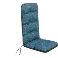 Sellbee Bjird Stuhlauflagen Kissen für Gartenmöbel Gartenmöbelauflagen - Basia - 123 x 48 x 7 cm - Blau Coffee
