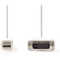 Nedis Ccgp37700wt20 Mini Displayport Kabel Dp 1.2 Mini Dp M-dvi-d 24+1 Pin M 21.6 Gbps Vernickelt 2 M