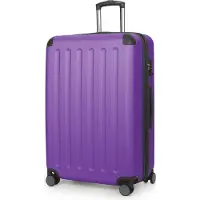Hauptstadtkoffer - Spree Großer Koffer erweiterbar XL Trolley Aufgabegepäck, Check-In Luggage Hardcase, Reisetrolley 4 Rollen, TSA, 75cm, 119 L,Lila