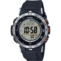 Casio Funkchronograph PRO TREK, schwarz (schwarz, grau), Armbanduhren, Herren, schwarz, Funkchronograph, Armbanduhr, Herrenuhr, Funk, Solar, Stoppfunktion, Weltzeit
