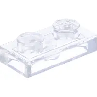 LEGO 25 Stück Bauplatten, 1x2, Transparent