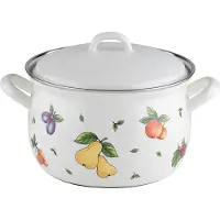 Riess Emaille Fleischtopf mit Deckel Ø 16 cm, 1,5 l Fruit Garden