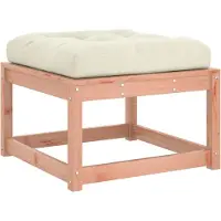 Syfax Gartenhocker mit Kissen Massivholz Douglasie