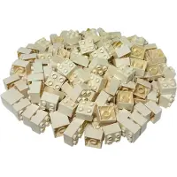 LEGO duplo brick 2x2 white