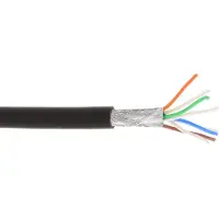 InLine 76899S Patchkabel, S/FTP (PiMf), Cat.6A, 500MHz, halogenfrei, Kupfer, schwarz, 100m