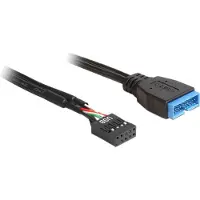 DeLOCK 83776, 0,45 m, Schwarz