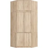 Akord Eckkleiderschrank Sonoma Eiche 100 cm 6 Türen B100xH235xT50 cm