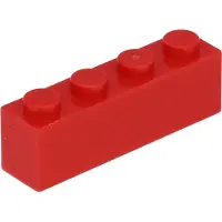 LEGO 250 Stück 3010 Stein Brick 1x4 Part Basic Steine 250 Rot