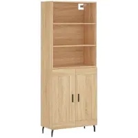 Syfax Highboard Sonoma-Eiche 69,5x34x180 cm Holzwerkstoff