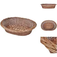 vidaXL Hundekorb aus Weide Natur 50 cm - Hundebetten