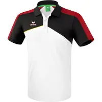 Erima Premium One 2.0 Poloshirt, Größe:S, Farben:weiß/schwarz/rot/gelb