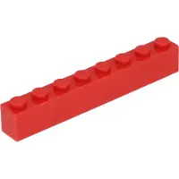 LEGO 10 Stück 3008 Stein Brick 1x8 Part Basic Steine 10 Rot