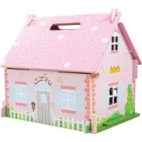 Bigjigs Toys Tragbares Puppenhaus aus Holz