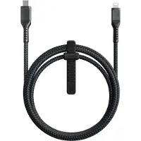 Nomad Rugged Ladekabel USB C für Original Apple iPhone und iPad 1,5 m Kabel schwarz