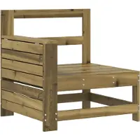 Syfax Gartensofa mit Armlehne und Beistelltisch Kiefernholz