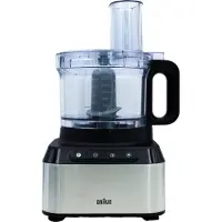 Braun FP 3233 SI, 2,1 l, Schwarz, Edelstahl, Tasten, 1,2 l, 4 Disks, Kunststoff