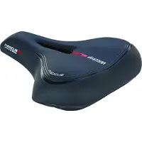 Prophete Gesundheitssattel City "MEDICUS", Ergonomischer Fahrradsattel mit Geleinlage und Elastomerdämpfung, 5 Komfortzonen, Schwarz