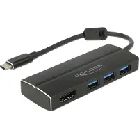 DeLOCK 63931, USB 3.2 Gen 1 (3.1 Gen 1) Type-C, Schwarz, USB 3.2 Gen 1 (3.1 Gen 1) Type-A, Aluminium, Metall, Android, Windows Phone, 0,15 m