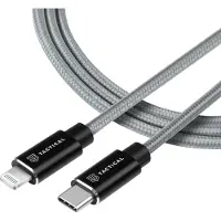 Tactical Fast Rope Kevlar-Kabel USB-C|Lightning MFi 0,3 m Grau